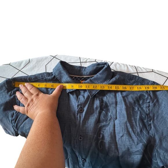 Quick Silver Men’s SS Button Down Shirt Blue Sz L - Picture 5 of 9